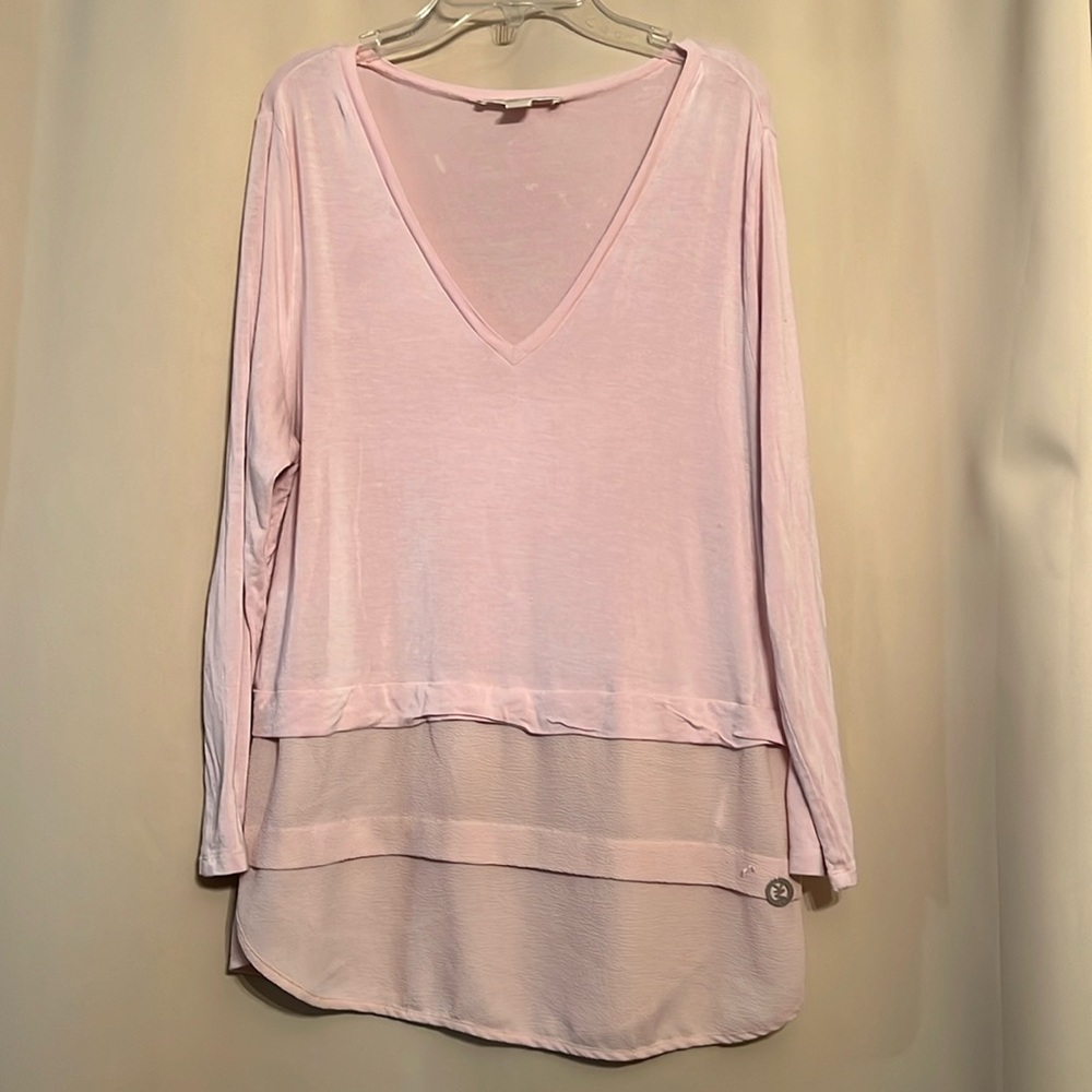 Michael Kors, pink women’s medium blouse three-quarter sleeve